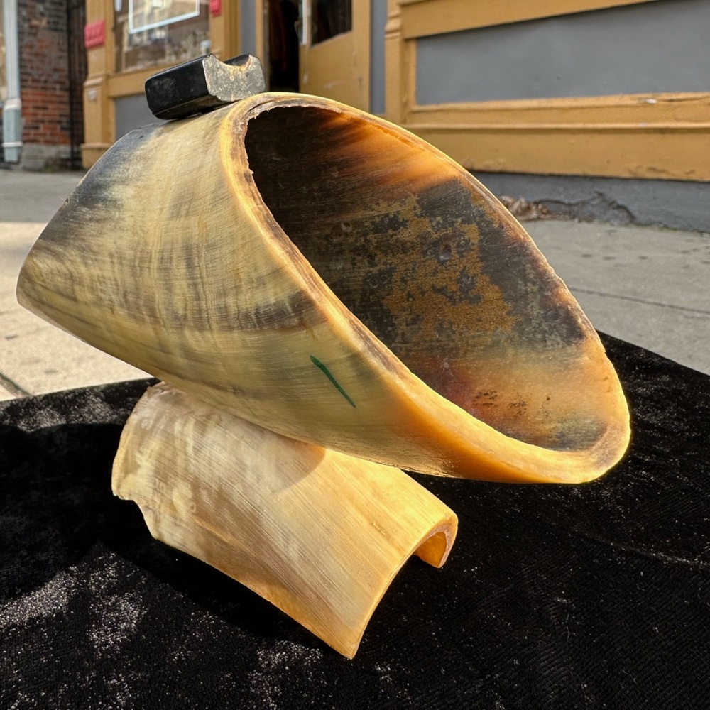 Rare Horn Ashtray with Bakelite Rest